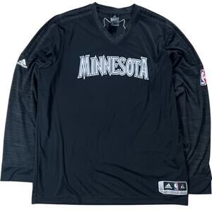 NBA Adidas Minnesota Timberwolves Warmup Top Shirt Black Men’s XL Climate